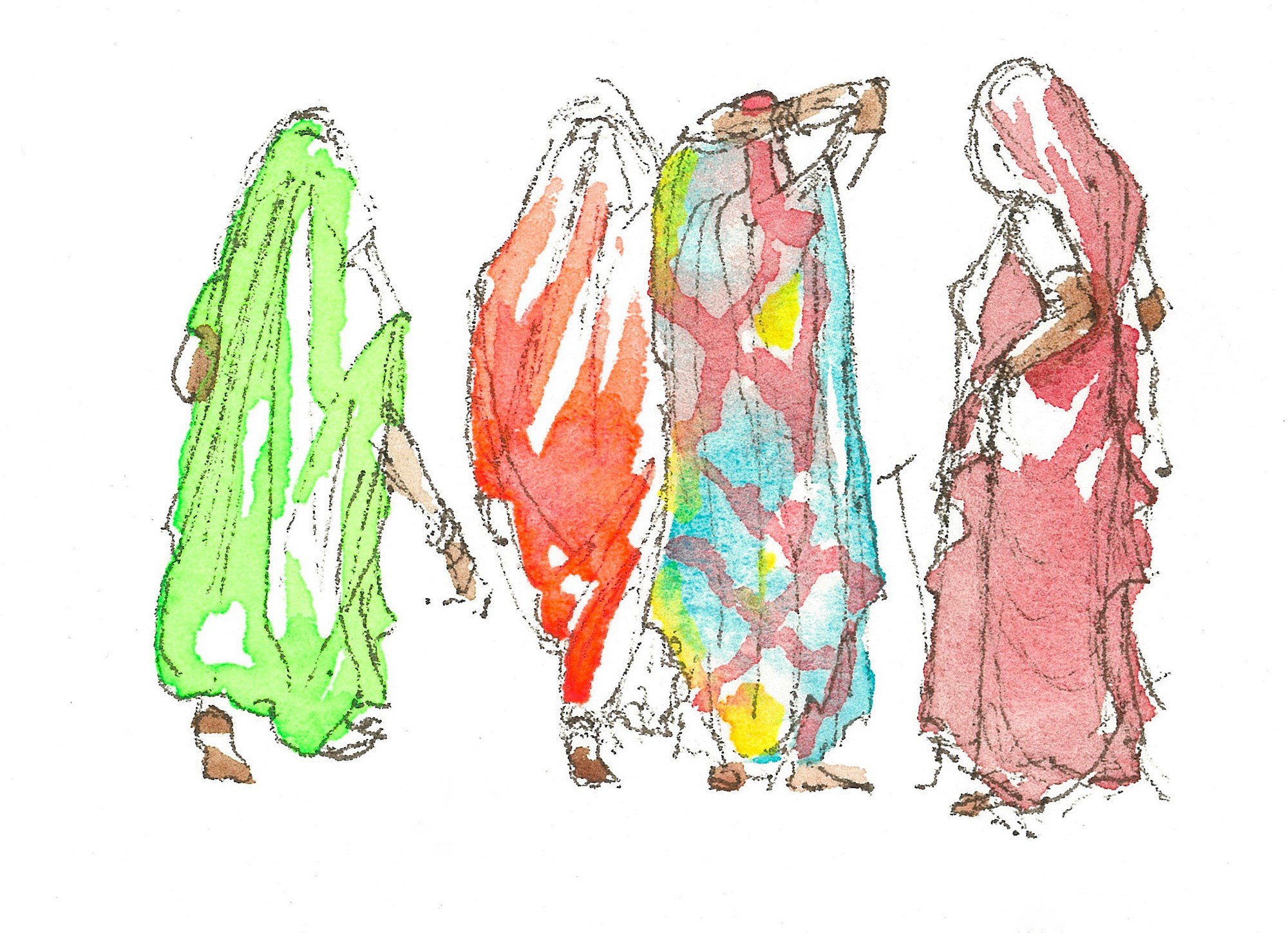 indiennes en sari