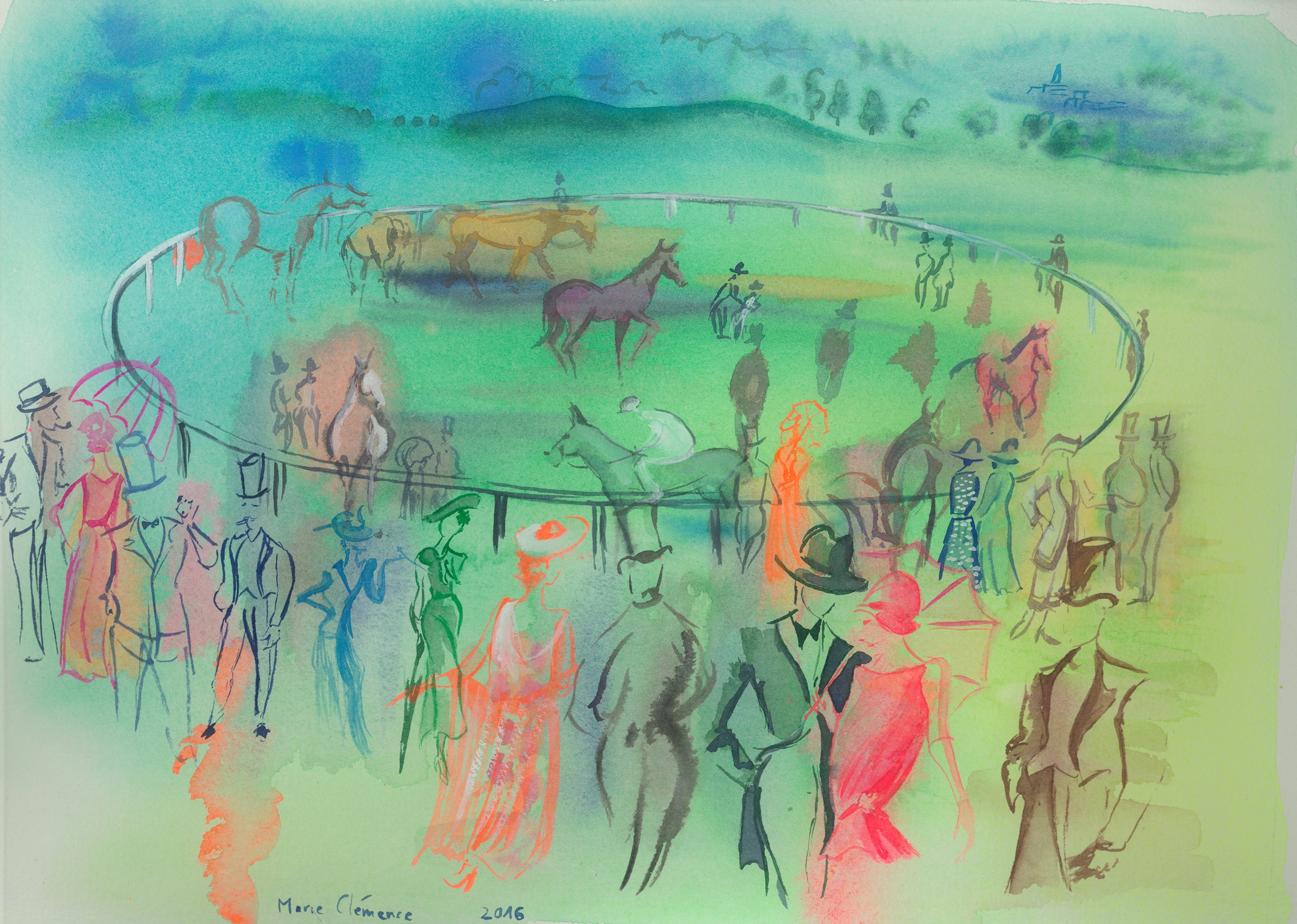 Paddock de Raoul Dufy 1939 par Marie-Clémence Leveel